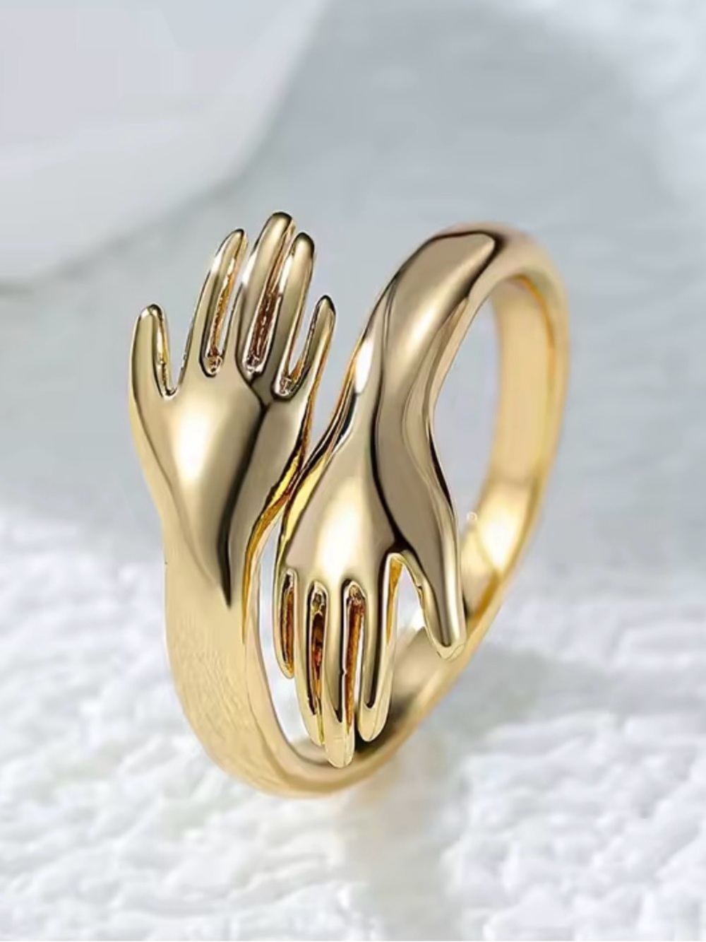 Gold hand statement ring - Picture 2 of 4